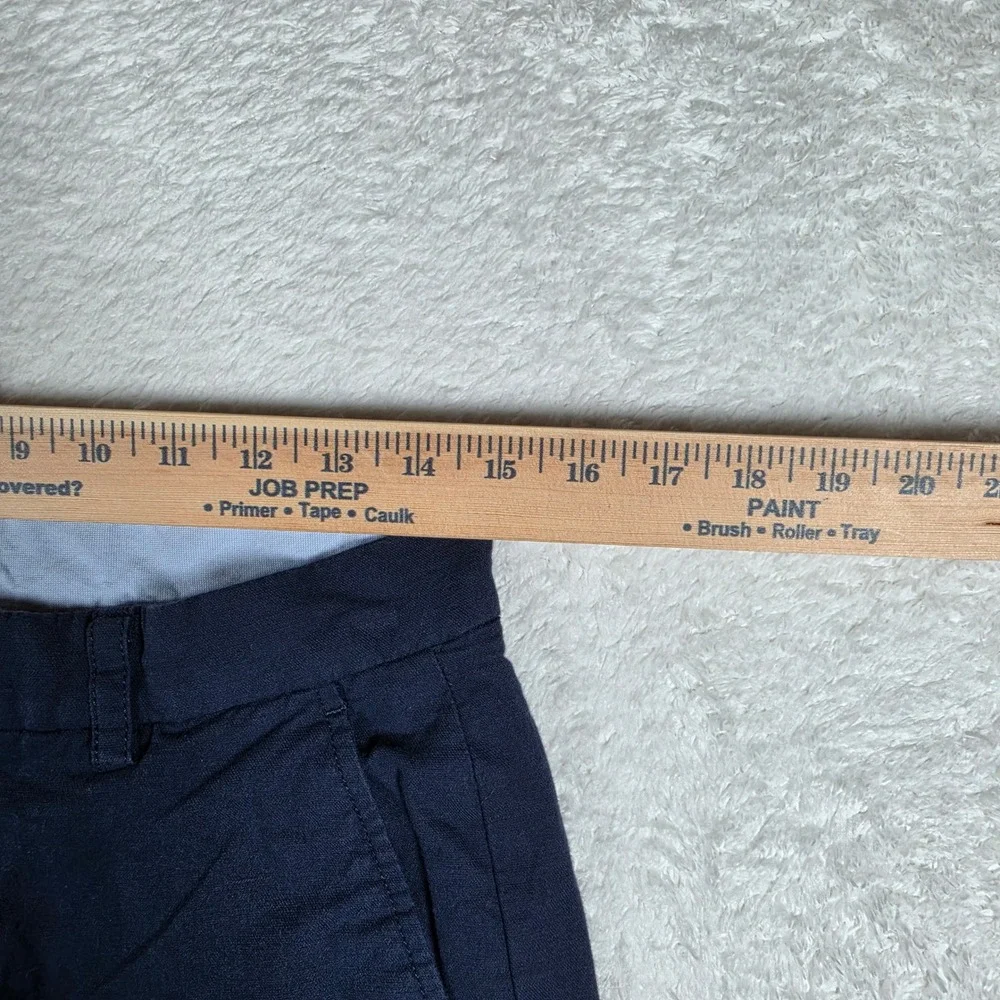 Brooks Brothers Milano Fit Mens 30/32 Navy Blue Linen Cotton Stretch Chinos
